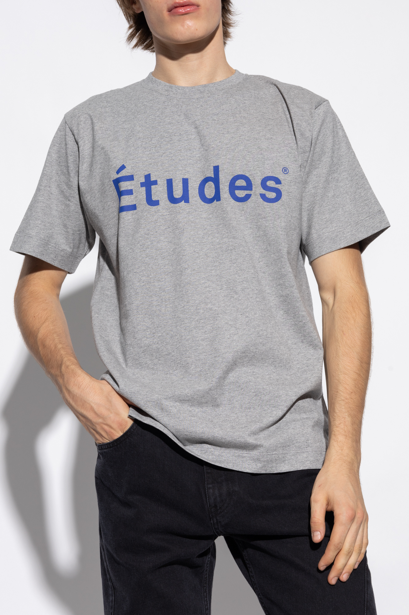 Grey Logo-printed T-shirt Etudes - Vitkac GB